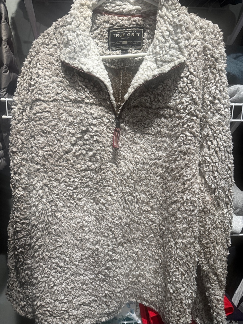 True Grit Frosty Tip 1/4 zip Pullover
